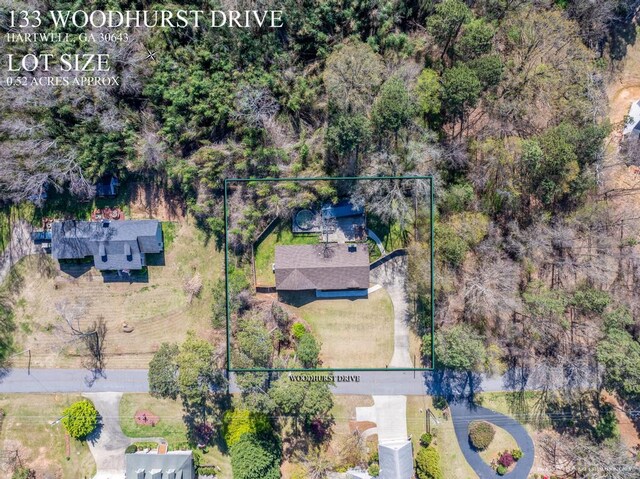113 Woodhurst Dr, Hartwell, GA 30643 - view of property location with property boundaries highlighted