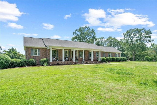 106 Emma Dr, Honea Path, SC 29654 - ranch-style house featuring a front lawn and brick siding