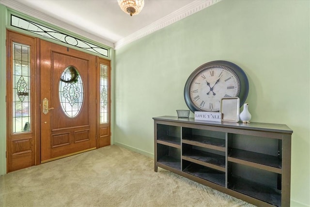 106 Emma Dr, Honea Path, SC 29654 - entrance foyer featuring carpet and crown molding
