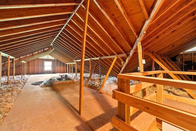 106 Emma Dr, Honea Path, SC 29654 - unfinished attic featuring an upstairs landing