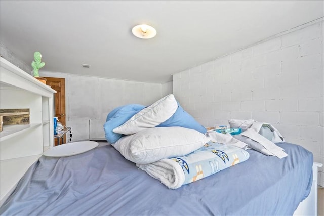 106 Emma Dr, Honea Path, SC 29654 - bedroom featuring concrete block wall