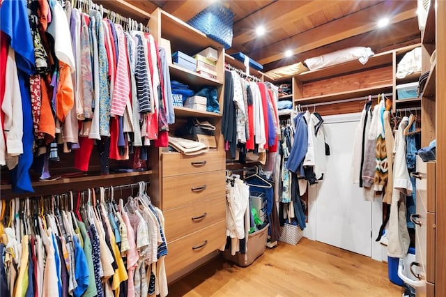 1457 Cheohee Valley Rd, Tamassee, SC 29686 - walk in closet featuring wood finished floors
