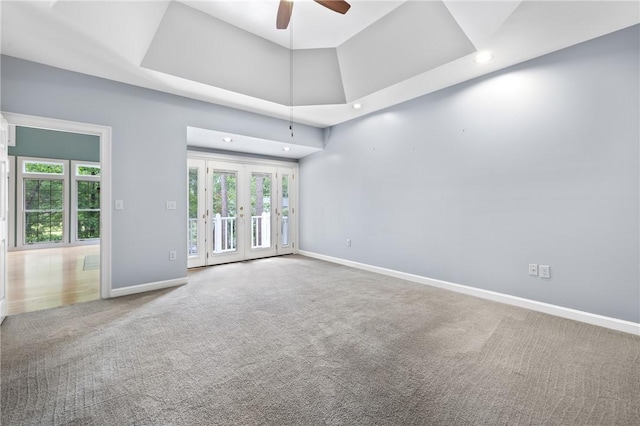 1029 Cross Creek Dr, Seneca, SC 29678 - spare room featuring carpet, a ceiling fan, baseboards, plenty of natural light, and recessed lighting
