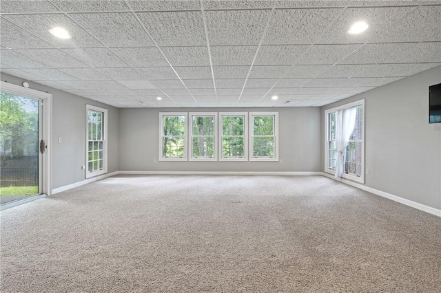 1029 Cross Creek Dr, Seneca, SC 29678 - unfurnished room featuring carpet flooring, plenty of natural light, baseboards, and recessed lighting
