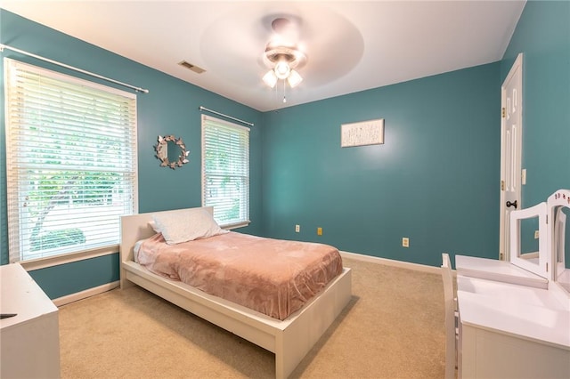 205 Shadow Oaks Dr, Easley, SC 29642 - bedroom featuring light colored carpet, baseboards, and ceiling fan
