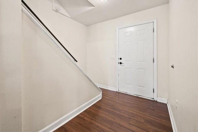 500 Concord Rd Unit A4, Anderson, SC 29621 - foyer entrance featuring baseboards, dark wood-style floors, and stairway