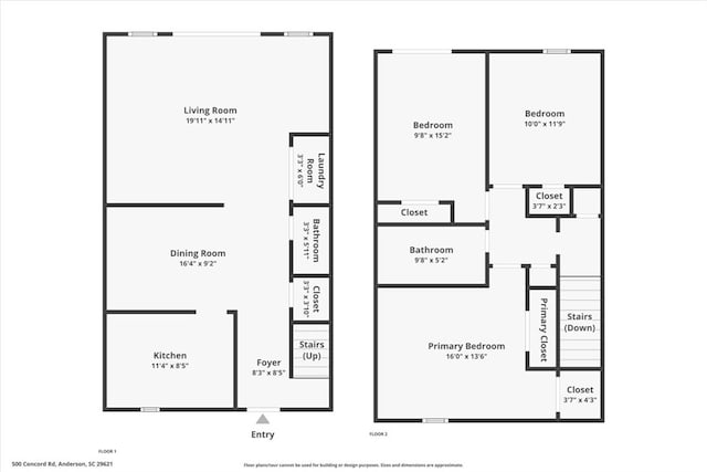 500 Concord Rd Unit A4, Anderson, SC 29621 - room layout