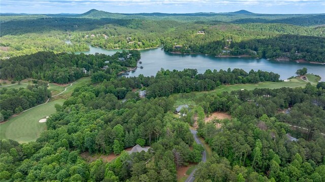 301 Augusta Way, Sunset, SC 29685 - drone / aerial view of a heavily wooded area and a water and mountain view
