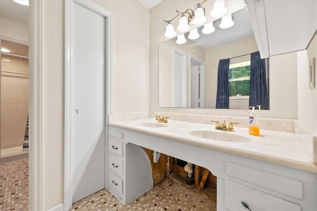 1122 Cox Rd, Anderson, SC 29621 - full bathroom with double vanity and a tile shower