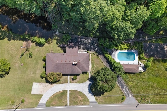 1122 Cox Rd, Anderson, SC 29621 - aerial view of property and surrounding area featuring a pool area