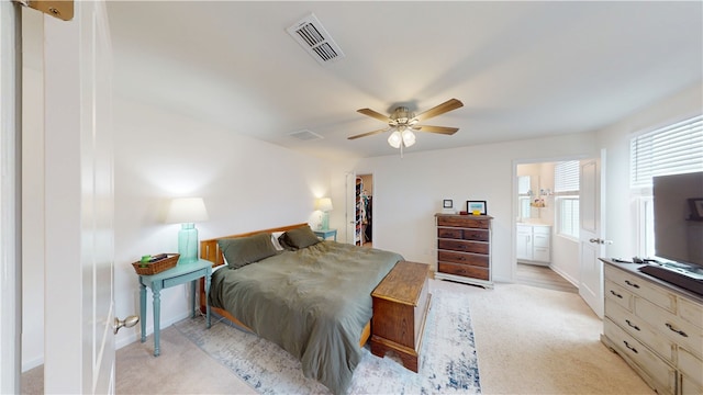 112 Queens Mill Ct, Pendleton, SC 29670 - bedroom with a walk in closet, baseboards, a closet, and light carpet