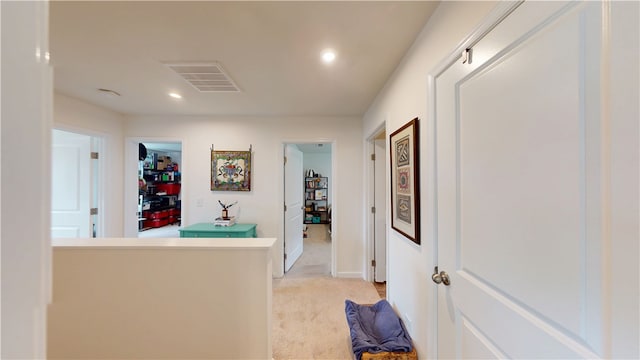 112 Queens Mill Ct, Pendleton, SC 29670 - hall with light colored carpet, recessed lighting, and baseboards