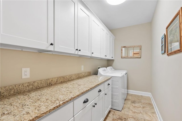 803 Gate View Ct, Seneca, SC 29672 - laundry area with cabinet space, independent washer and dryer, and baseboards