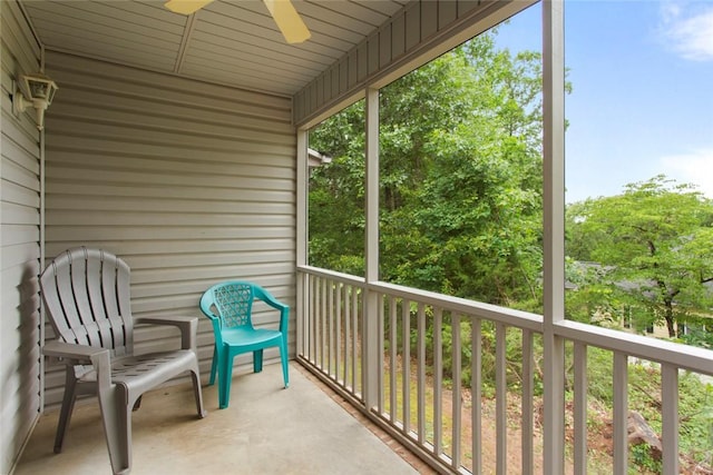 802 Pebble Ln, Anderson, SC 29621 - balcony with ceiling fan