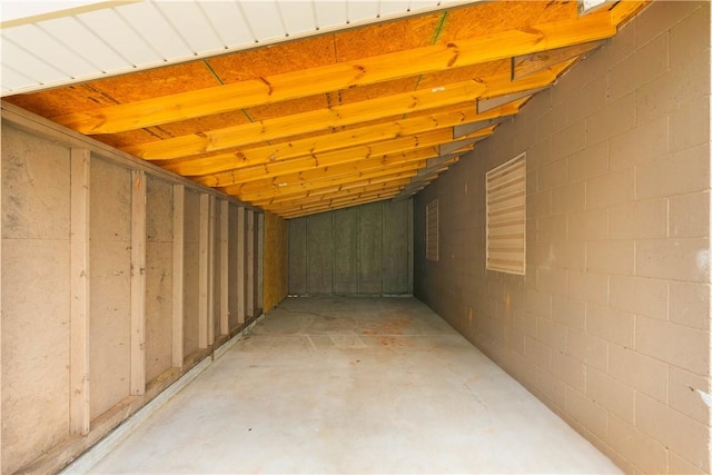 1316 E S 6th St, Seneca, SC 29678 - unfinished below grade area with concrete block wall