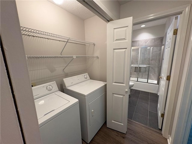 495 Tall Ship Dr Unit 340, Salem, SC 29676 - washroom featuring washer and dryer, dark wood finished floors, and recessed lighting