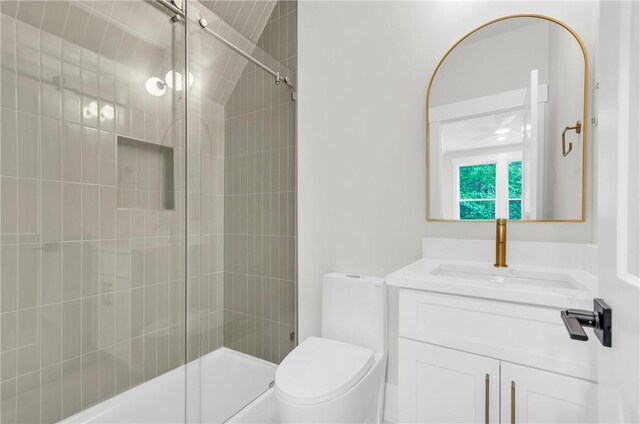120 Thomason View Rd, Fountain Inn, SC 29644 - full bath featuring vanity, a stall shower, and toilet