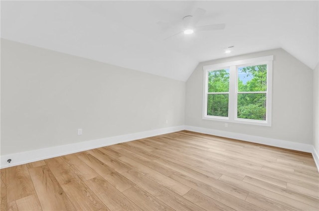 120 Thomason View Rd, Fountain Inn, SC 29644 - bonus room with light wood finished floors, lofted ceiling, a ceiling fan, and baseboards