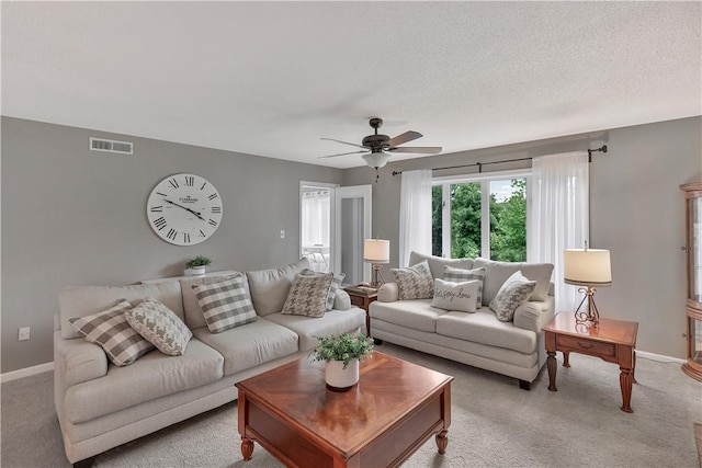 312 Northlake Dr, Anderson, SC 29625 - living area with ceiling fan and light colored carpet