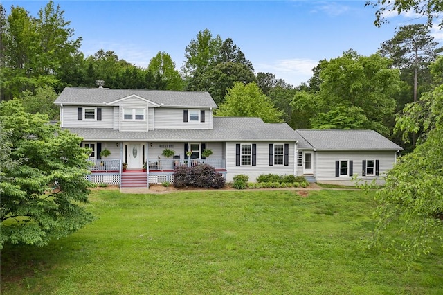 101 Long View Ln, Pickens, SC 29671 - view of front facade featuring a front yard, covered porch, and a shingled roof