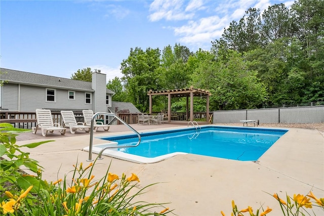 101 Long View Ln, Pickens, SC 29671 - view of swimming pool with a pergola, a patio area, and a diving board