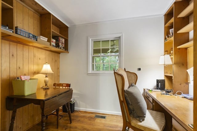 199 Mountain Rest Lake Rd, Mountain Rest, SC 29664 - office area with baseboards and wood finished floors