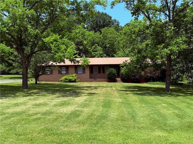 308 Oak Drive Ext, Honea Path, SC 29654 - ranch-style home with a front lawn and metal roof