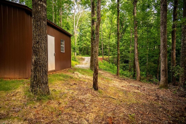00 Pleasant View Rd, Tamassee, SC 29686 - view of yard featuring an outdoor structure and a forest view