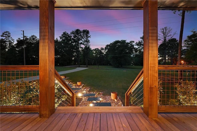 2000 Ridge Rd, Hartwell, GA 30643 - deck featuring a yard