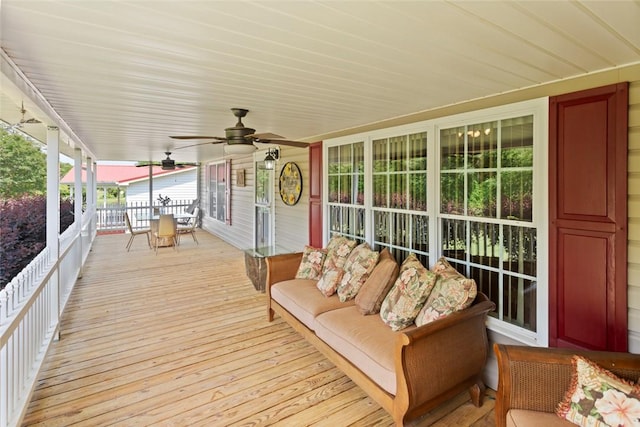 661 Playground Rd, Walhalla, SC 29691 - deck with ceiling fan and outdoor dining area