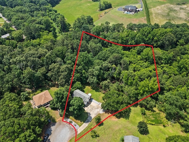 205 Partridge Ct, Anderson, SC 29625 - aerial view of property and surrounding area with property parcel outlined