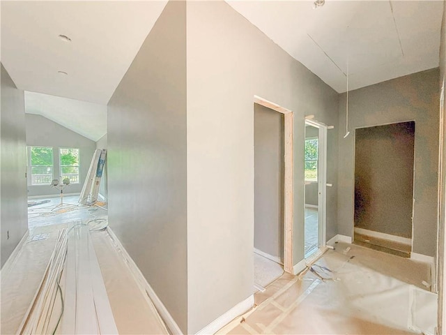 206 Highland Ave, Westminster, SC 29693 - hall featuring lofted ceiling and baseboards