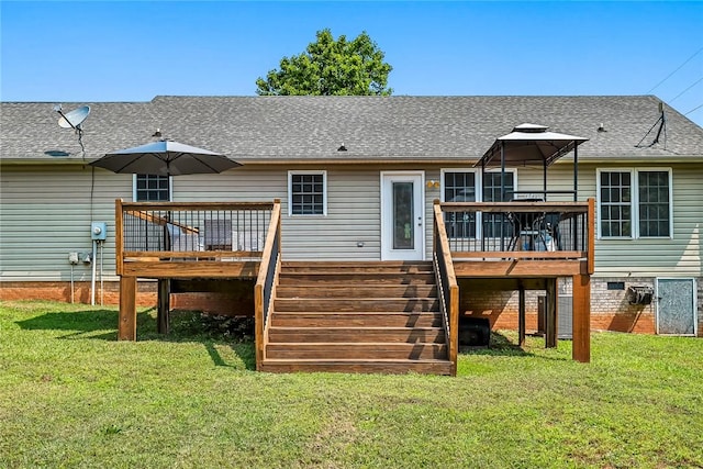 169 Campbell Bridge Rd, Seneca, SC 29678 - rear view of property with a deck, stairs, and a yard