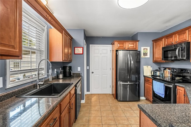 169 Campbell Bridge Rd, Seneca, SC 29678 - kitchen featuring freestanding refrigerator, black microwave, stainless steel electric range, a sink, and dishwasher