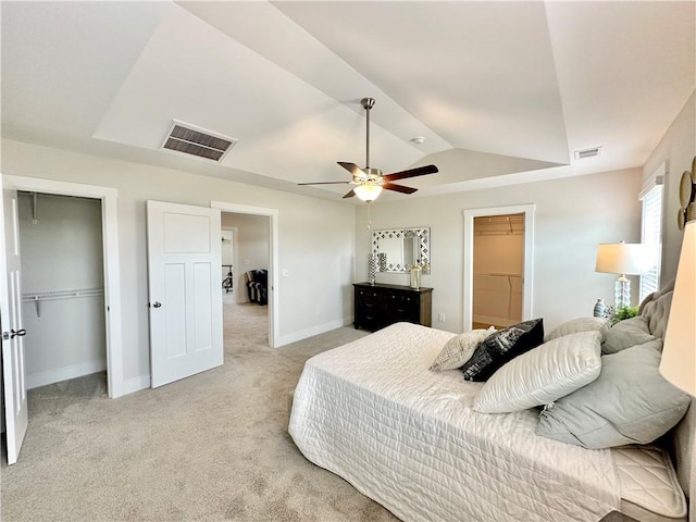 448 Seaborn Cir, Pendleton, SC 29670 - bedroom with a spacious closet, a closet, light carpet, vaulted ceiling, and baseboards