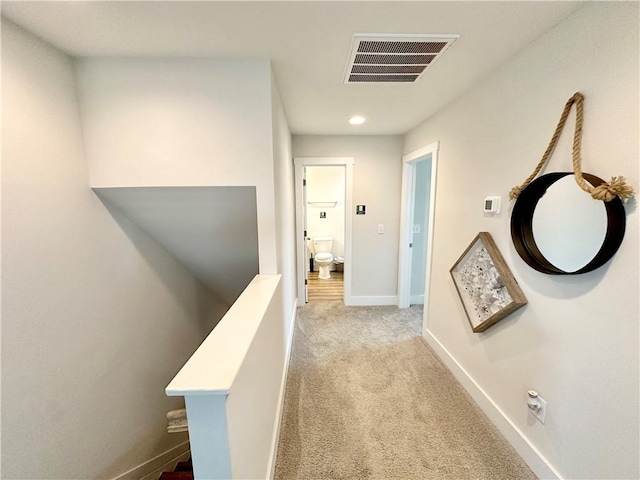 448 Seaborn Cir, Pendleton, SC 29670 - hallway with carpet, baseboards, and recessed lighting