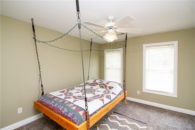 104 Tinsley Dr, Anderson, SC 29621 - bedroom featuring baseboards, carpet floors, and a ceiling fan