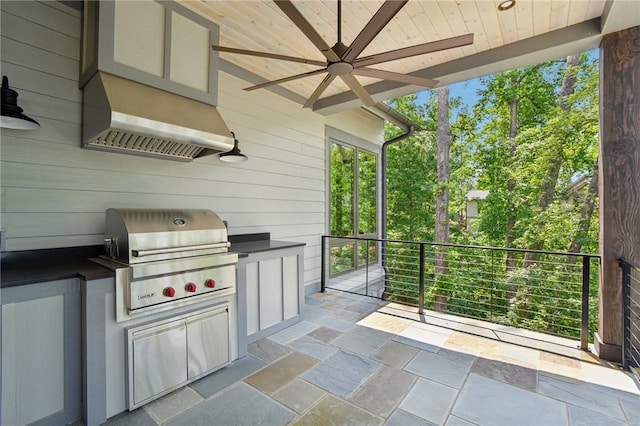 221 Hermitage Dr, Six Mile, SC 29682 - view of patio / terrace featuring ceiling fan