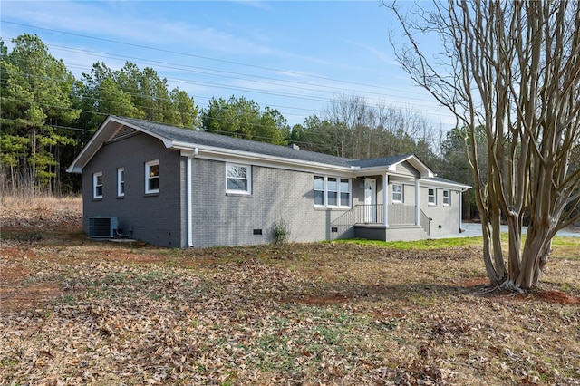 509 Old Clemson Hwy, Seneca, SC 29672 - view of front of home featuring central air condition unit, crawl space, and brick siding
