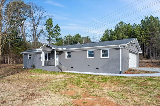 509 Old Clemson Hwy, Seneca, SC 29672 - rear view of house featuring crawl space, brick siding, and a lawn