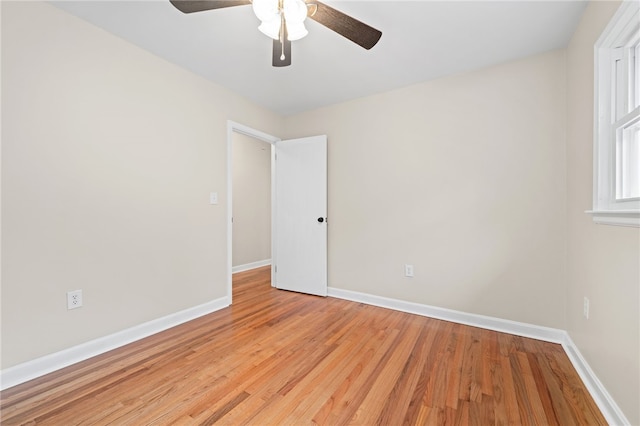 509 Old Clemson Hwy, Seneca, SC 29672 - spare room with a ceiling fan, baseboards, and light wood-style floors