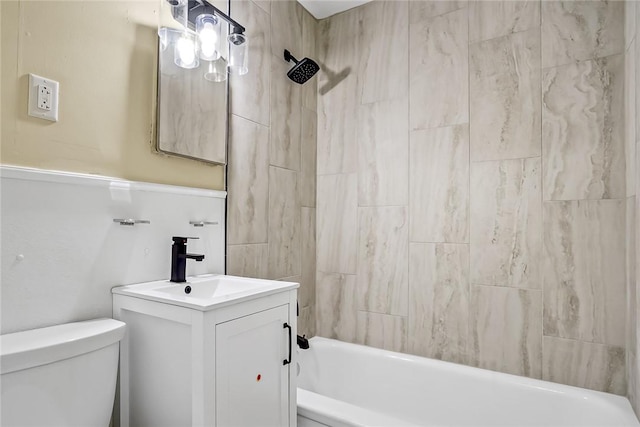710 Greenville St, Pendleton, SC 29670 - full bathroom with toilet, vanity, and bathing tub / shower combination