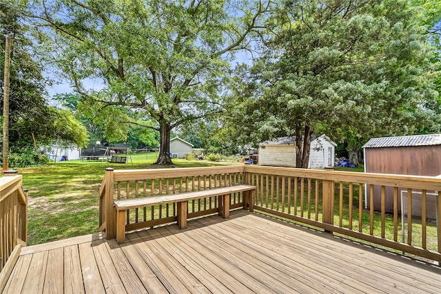 710 Greenville St, Pendleton, SC 29670 - deck with a lawn