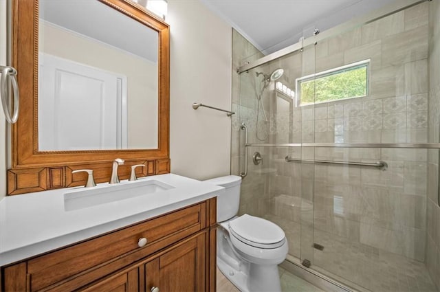100 Colonial Ct, West Union, SC 29696 - bathroom with toilet, vanity, and a shower stall