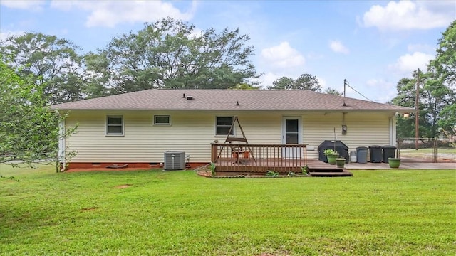 100 Colonial Ct, West Union, SC 29696 - back of property with central AC unit and a deck