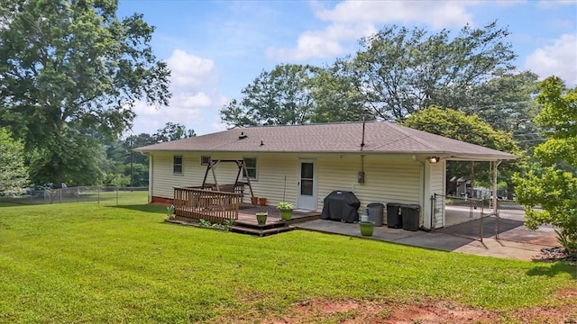 100 Colonial Ct, West Union, SC 29696 - back of property featuring a patio area and a wooden deck