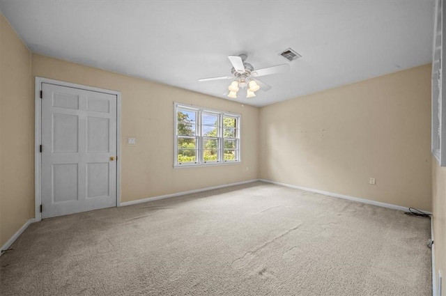 100 Colonial Ct, West Union, SC 29696 - spare room featuring carpet, baseboards, and ceiling fan