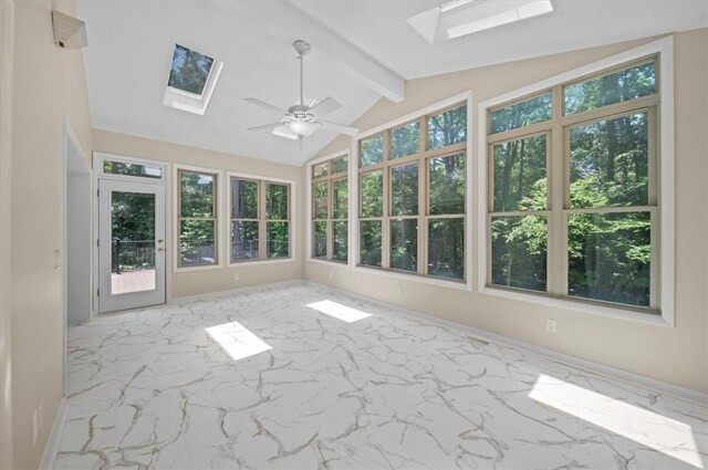 333 Woodland Way, Clemson, SC 29631 - unfurnished sunroom with a skylight and marble finish floors