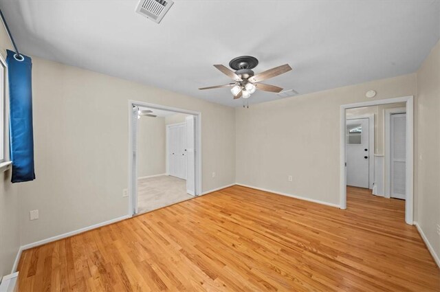 333 Woodland Way, Clemson, SC 29631 - unfurnished bedroom with light wood-type flooring and a ceiling fan
