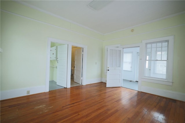 206 W N 1st St, Seneca, SC 29678 - unfurnished room with crown molding, wood-type flooring, and baseboards